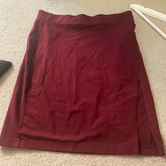 Burgundy Skirt - Picture 4 of 7